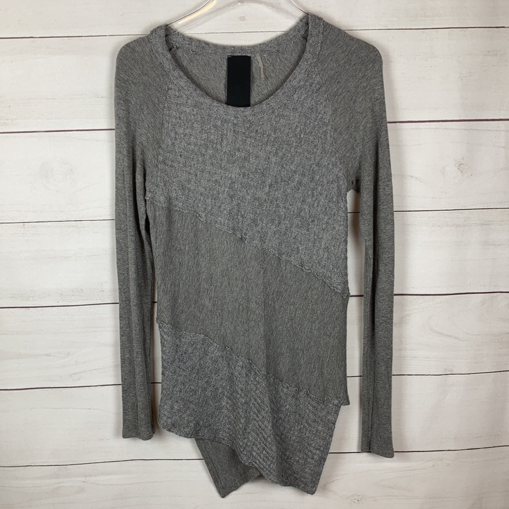 Anthro Bordeaux Long Sleeve Sweater Gray S